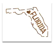 Florida Stencil - Reusable Color, Draw, Paint Custom Stencil Art