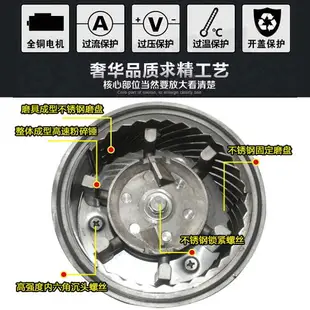 富力中藥材粉碎機大功率商用研磨機流水式三七打粉機雙腔磨粉機