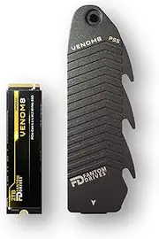 Fantom Drives - VENOM8 2TB NVMe Gen 4 M.2 Internal SSD - PS5 Memory Upgrade 3D NAND TLC – DDR4 DRAM Cache - 7400MB/s Solid State Drive w/Heatsink (VM8X20-PS5)