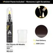 Touch Up Paint For Toyota All Models 3H2 Maroon With Polish Paste