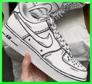 Custom Air Force 1 White Black CARTOON Drip/Air Force 1 Custom Shoes NEW IN BOX