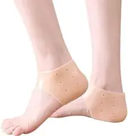 Heel Support for Plantar Fasciitis, 6 PCS Thick Heel Sleeves, Silicone Heel Protector Pads, Heel Cushion for Bone Spur and Heel Spur Pain Relief, Cracked Heels