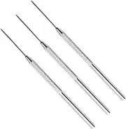 DOITOOL Quick Pottery Craft 3pcs Stainless Steel Clay Needle Tools Carving Rod Punch Needles Sculpture Tool for Art Decorations