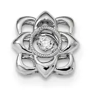 14k White Gold Vibrant Diamond Pendant