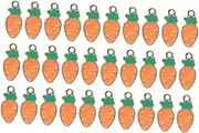 LABRIMP DIY Jewelry Kit 30pcs Easter Carrot Alloy Charms Decorative Pendants for Home Craft and