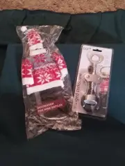 Wine Bottle Christmas Sweater And Corkscrew Set Brand New Great Gift