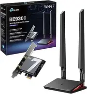 TP-Link BE9300 Tri-Band Wi-Fi 7 Bluetooth 5.4 PCIe Adapter, With Two Antennas, Multicolor Wi-Fi Status Lighting, Fast Installation with USB Drive Support Windows 11(64-bit) only, WPA3 (Archer TBE550E)
