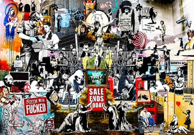 PAINTING GRAFFITI STREET ART BANKSY MURAL COLLECTION WALL PRINT CANVAS AUSTRALIA
