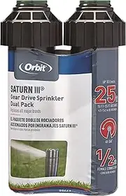 [Orbit] 55469 – Sprinkler Saturn III Medium Scope, pre-Installed with Nozzle, 5.50 x 11 x 17 cm, Black/Green