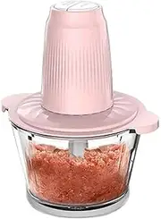 Food Processor Electric, (1.8L), Cordless Electric Food Chopper Glass Bowl, 420 Stainless Steel Blades, 2 Speeds Mini Chopper for Vegetables, Onion