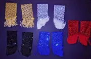 Faux Sequin Fringed Cowboy Western Cuffs Snap many colors Dance Costume item