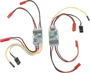 XIASABA 2PCS Brushed ESC Two Way Bidirectional 5A Differential ESC Electronic Speed Controller Ideal for RC Model Ships and Tanks with Built in Capacitor Module Anti in