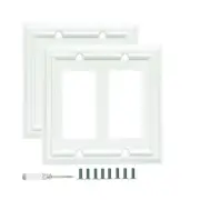 Wall Plates, Outlet Covers,Light Switch Plates, Double Decorator Receptacle S...