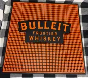 BULLEIT frontier whiskey orange bar Matt coaster orange bottles new real