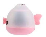 Creative Lucky Fish Starry Sky Night Light Rechargeable Stepless Dimmable Bedside Lamp-Pink
