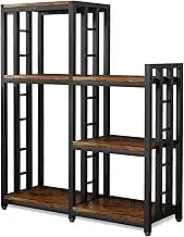 BRIGHTSHOW Kitchen Storage Shelf Bakers Rack, 6-Tier Coffee Bar Table, Kitchen Microwave & Mini Fridge Stand Shelves for Spices, Pots and Pans (52 x 40 x 17.5inch)