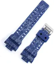 [BABCPMPGK] 16MM Silica Gel Sports Race Watch Bands Waterproof Rubber Sport Silicone Strap Watchband Fit For Casio GA-100 GA-110 GD-120 DW5600