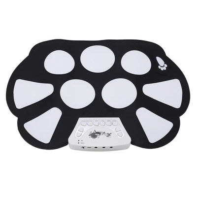 Roll Up Drum Kit 9 Pads Portable Electronic Drumsets Drums Practice Pad For HR6