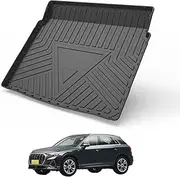 Elsetyler Custom Fit for Cargo Liner 2019-2024 Audi Q3 - Black TPE All Weather Heavy Duty Waterproof Rear Cargo Tray Trunk Floor Mat Protector