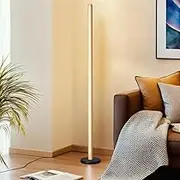 Krear Corner Floor Lamp, 140cm LED Floor Lamp, Wooden Standing Light for Living Room, Bedroom (Hemisphere)