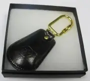 Waterman Leather-Like Black and Gold Key Ring New in Box