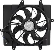Radiator Cooling Fan Assembly，Compatible with PT Cruiser 2001-2010 5017407AA 5017407AB 5179470AA
