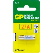 GP 12V 27A MN27 High Voltage Alkaline Battery for Lighters and Remotes