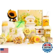 Sunflower Gifts for Women, Get Well Soon Gift Basket for Women,15pc Care Pack