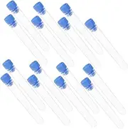 TIDTALEO Plastic Storage Tubes 15x100mm Test Vials for Experiments Plant Propagation Random Color