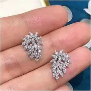 Ear Studs Huitan Novel Clear Cubic Zirconia Stud Earrings for Women Fashion Luxury Wedding Accessories Fancy Girls Earrings Party Jewelry Ear Stud