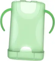 Oshhni Pouch Storage Squeeze Pouch Holder Easy Grip AntiSlip Bottom Hard Shell Kids Snack Storage Juice Box Holder for Juice Bags, green