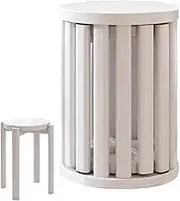 Stackable Dining Table Stools - Nesting Side Table School Stool | Space-Saving Kitchen Dining Room Seat Living Room Furniture for Bedroom Classroom School