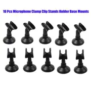 10Pcs Adjustable Microphone Stands Flexible Clamp Clip Holder Mic Base Mounts