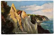 Postcard Artist Card High Cliffs on Sea