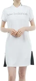 [New Balance] 012-4124502 Women's Short Sleeve Pleated Dress (Sweat Absorbent, Quick Drying, Stretch) / Golf