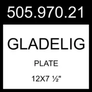 IKEA GLADELIG Plate Dark Gray 12x7 ½" 505.970.21