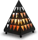 Pyramid Style Crystal Salt Night Light Lamp with Pink Salt Chunks, Salt Lamp Bul
