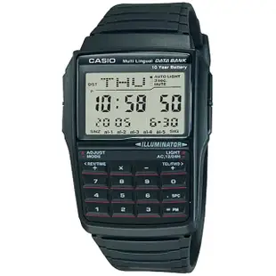 【CASIO 卡西歐】卡西歐DATA BANK 鬧鈴計算機電子錶(DBC-32-1A 台灣公司貨)