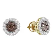 3/4CT-Diamond NATURAL BROWN EARRING