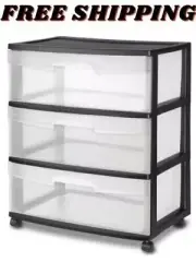 Sterilite 29309001 3-Drawer Cart