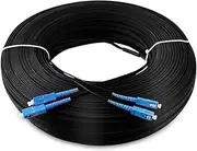 250 Meters Outdoor Fiber Optic FTTH Drop Cable 2 Core LSZH Fiber Optic Patch Cord with LC SC FC ST Connector(SC UPC- SC UPC)