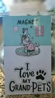 Magnet - I Love My GrandPets Primitives by Kathy