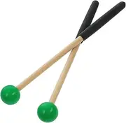EXQUIMEUBLE 1Pairs Tongue Drum Mallets with Handle Smooth Grip Percussion Instrument Accessories for Marimba Xylophone and Glockenspiel Practice