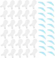 AUTSUPPL 50pc Mascara Brush Set Lash Curling Gasket Silicone Eyelash Grafting Pad for Lash Perm Lifting