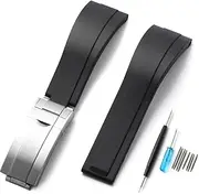 [Sight Focus] 20mm 21mm 22mm Rubber Watch Band For Rolex Cosmograph Daytona,Submariner,Yacht-Master,GMT-Master,Sea Dweller,Sky Dweller, Air-King,Datejust ,Day-Date,Explorer,DEEPSEA,Oyster Perpetual