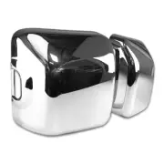 Jeep Wrangler JL 2018–2020 Chrome ABS Top Half Side Mirror Overlay Cover Cap