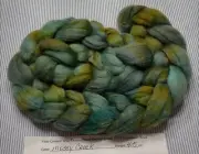 Superwash Wool Combed Top Roving Spinning Handpainted USA NWT Mossy Creek