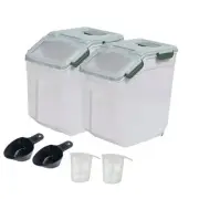 Large Flour Storage Container Bin 25lb, 2Pack Airtight Rice Storage Green 2Pack