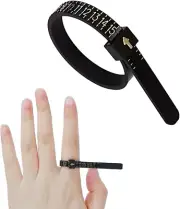Black US Ring Sizer 1-17 Accurate Measurement, Reusable, Easy Use