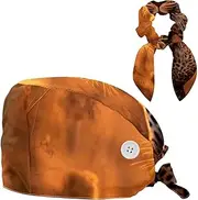 [YTYVAGT] Scrub Caps Women,Scrub Hats Suitable for Women,Jungle Animal Leopard Pattern